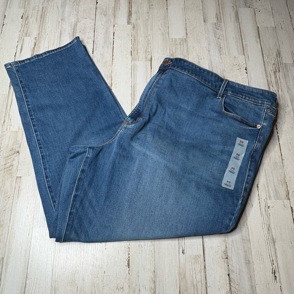 Old Navy Denim - Old Navy Women's Jeans Plus Size 30 Power Slim Straight Mid Rise Medium Wash
